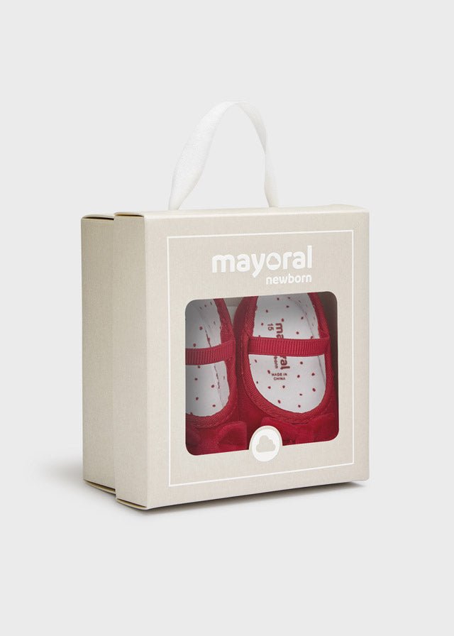 Scarpe balerine rosse neonata con fascietta Mayoral Newborn - ErreGiModaBimbo