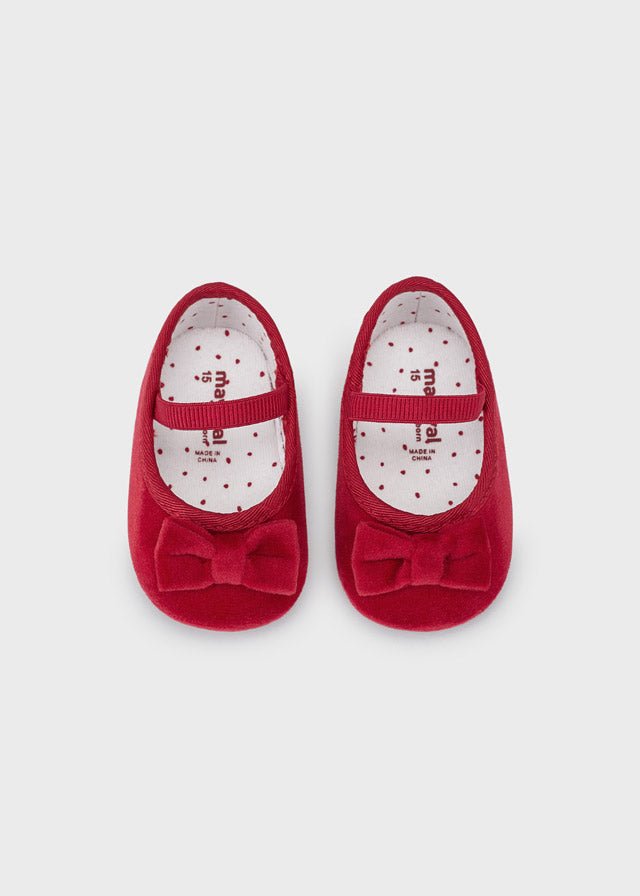 Scarpe balerine rosse neonata con fascietta Mayoral Newborn - ErreGiModaBimbo