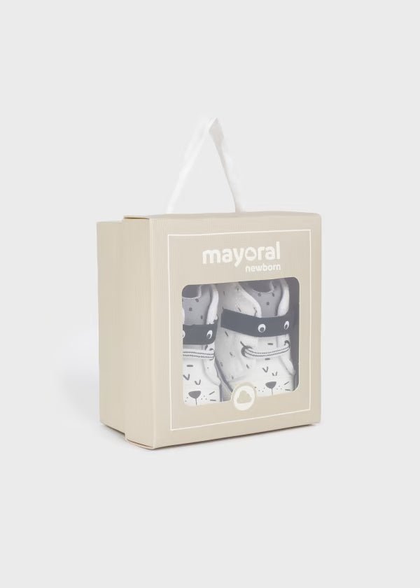 Scarpe tela bianco neonato con velcro Mayoral Newborn - ErreGiModaBimbo