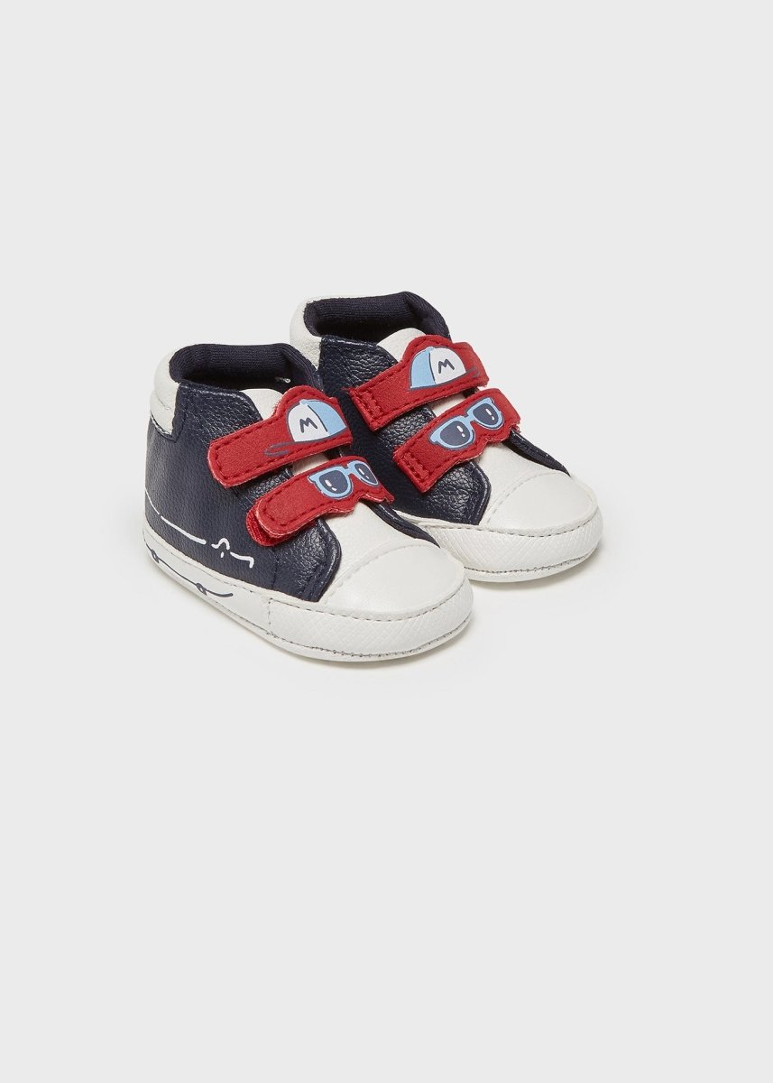 Scarpette neonato Mayoral Newborn blu e rosse - ErreGiModaBimbo