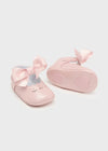 Scarpine ballerine con fiocco neonata Mayoral Newborn rosa - ErreGiModaBimbo