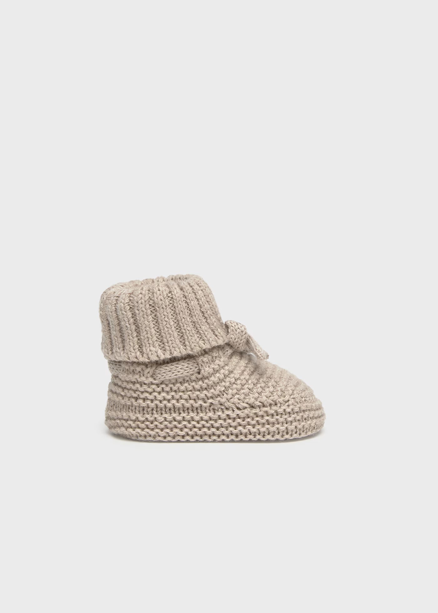 Scarpine tricot in cotone neonato Mayoral Newborn beige Mayoral 0 Mesi