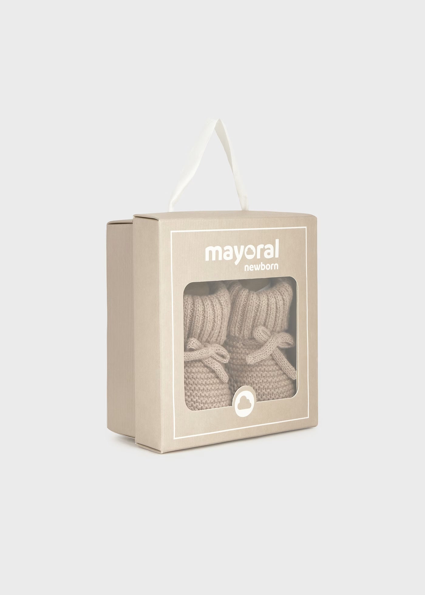 Scarpine tricot in cotone neonato Mayoral Newborn beige Mayoral 0 Mesi