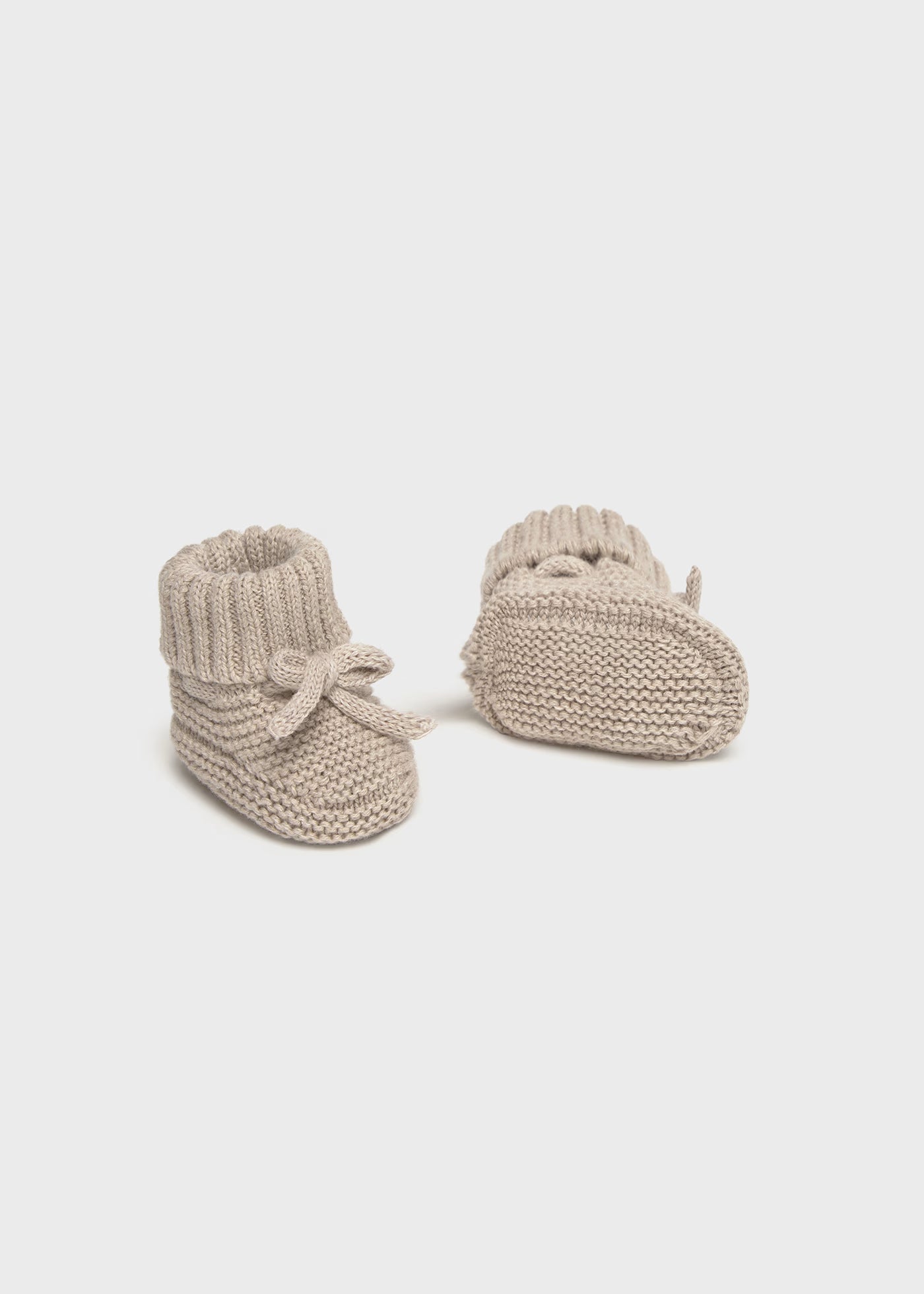 Scarpine tricot in cotone neonato Mayoral Newborn beige Mayoral 0 Mesi