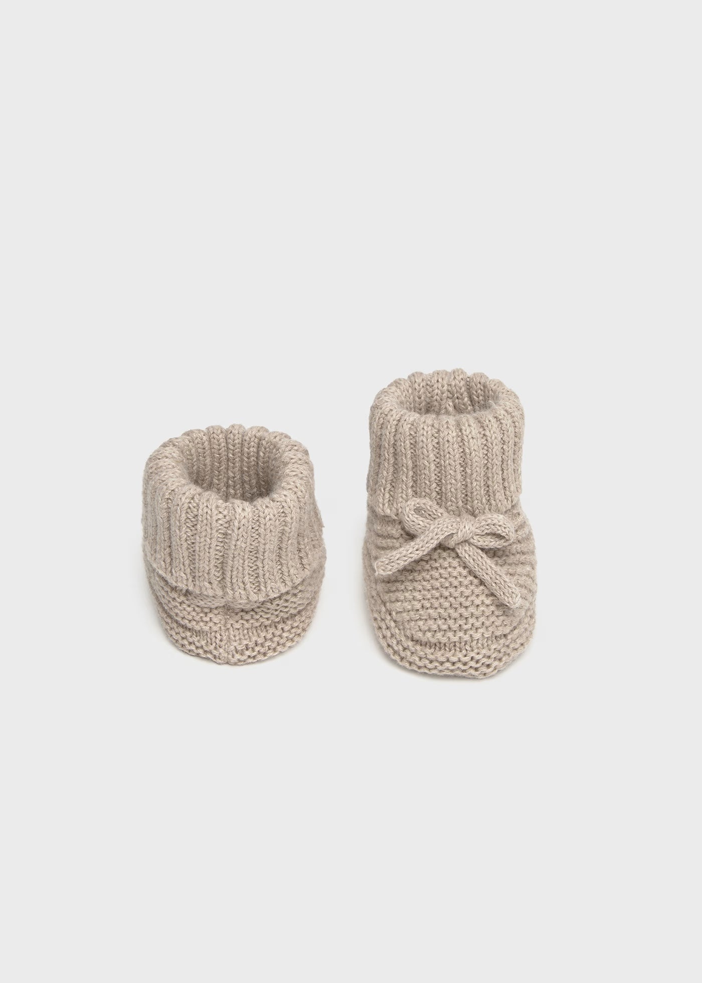 Scarpine tricot in cotone neonato Mayoral Newborn beige Mayoral 0 Mesi