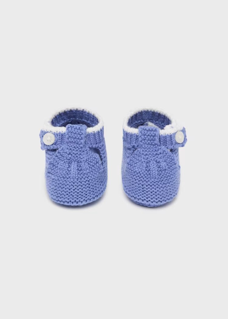Scarpine tricot in cotone neonato Mayoral Newborn blu - ErreGiModaBimbo