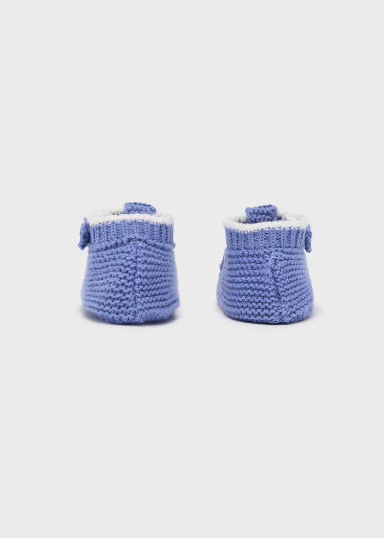 Scarpine tricot in cotone neonato Mayoral Newborn blu - ErreGiModaBimbo