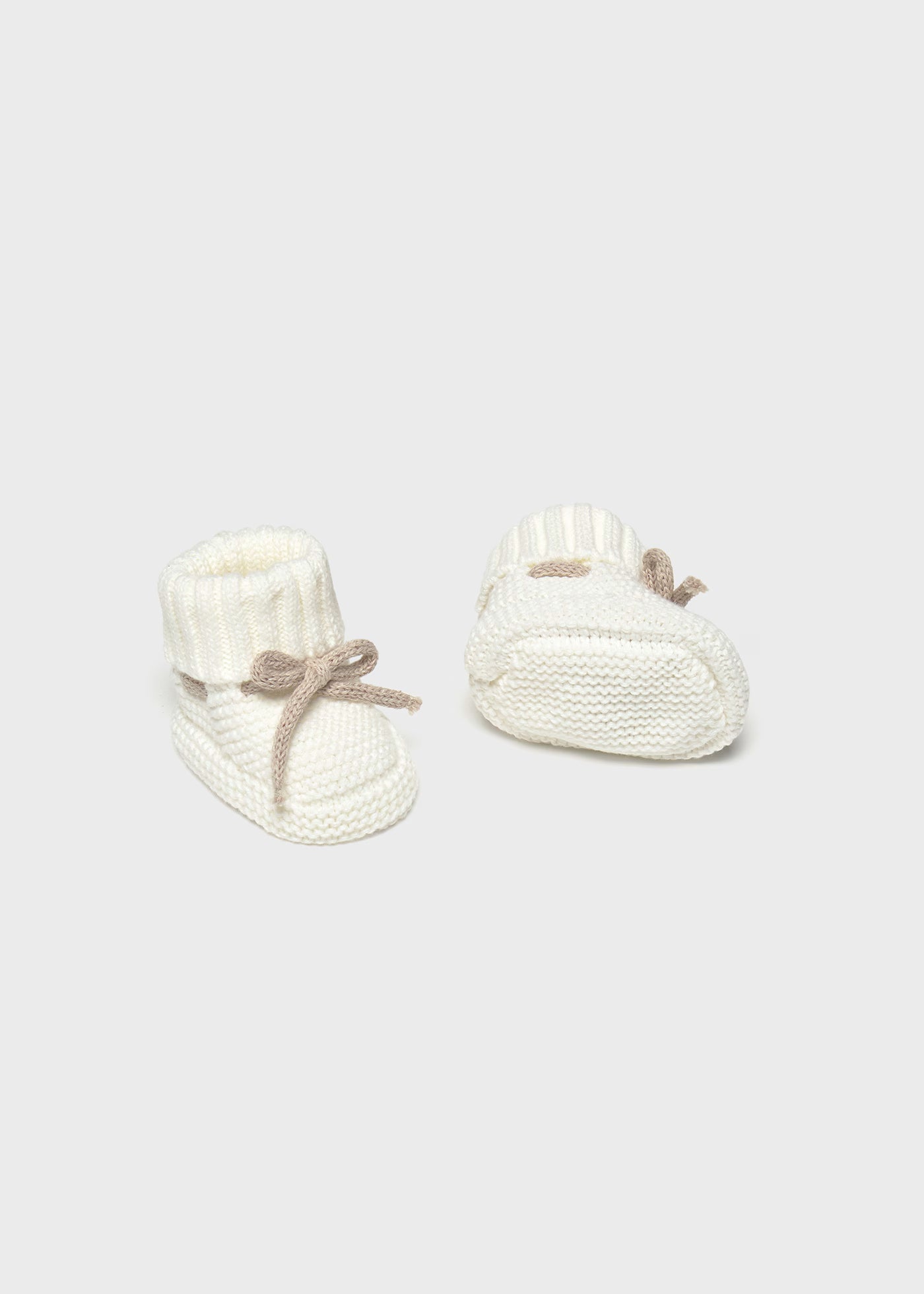 Scarpine tricot in cotone neonato Mayoral Newborn panna Mayoral 0 Mesi