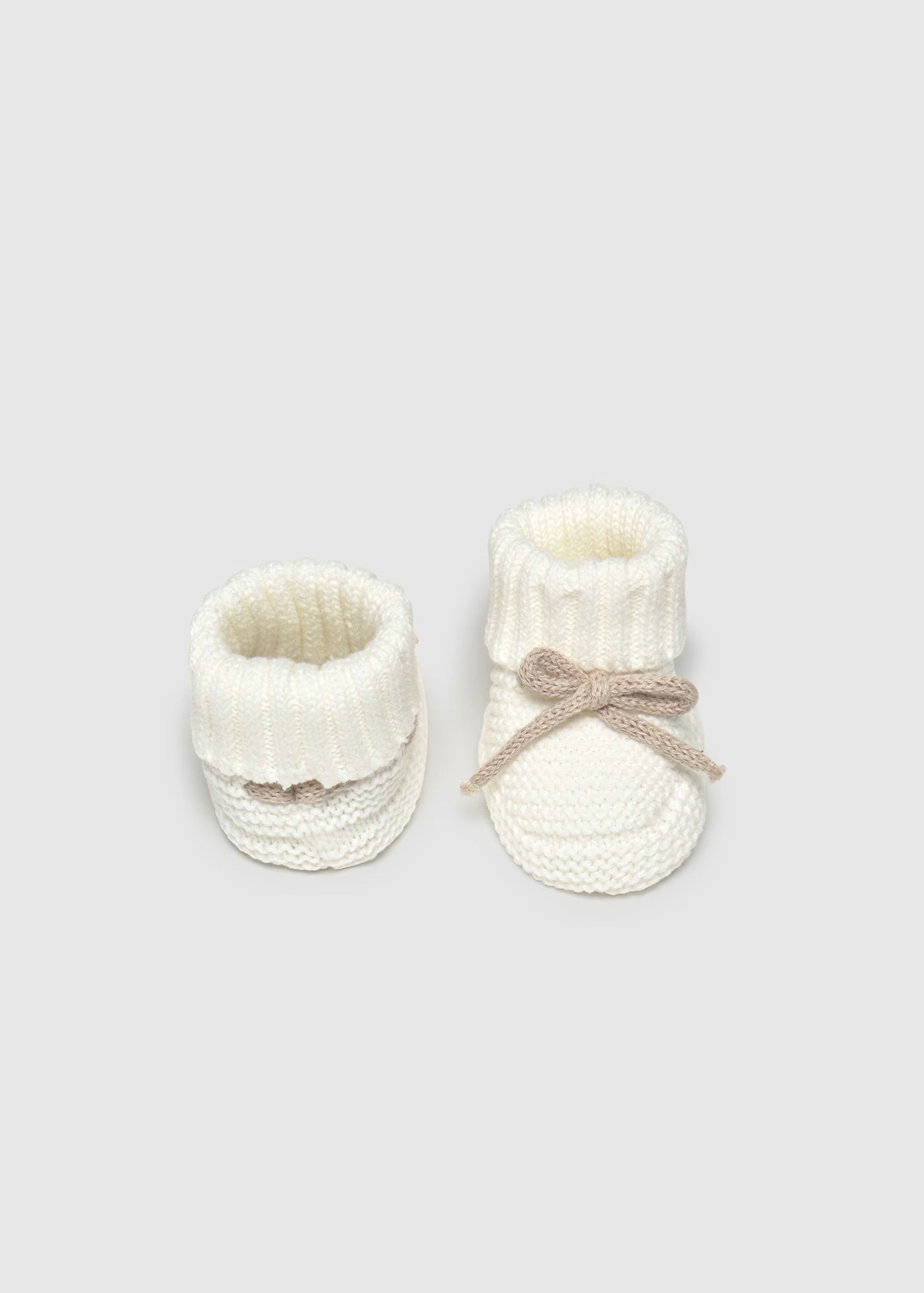 Scarpine tricot in cotone neonato Mayoral Newborn panna Mayoral 0 Mesi