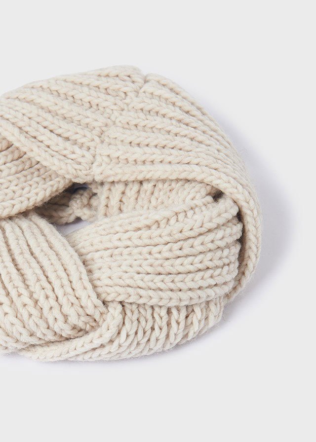 Sciarpa intrecciata bambina Mayoral beige - ErreGiModaBimbo