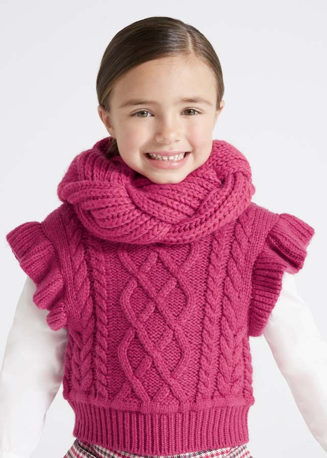 Sciarpa intrecciata bambina Mayoral lampone - ErreGiModaBimbo