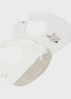 Set 2 bavaglini cotone sostenibile neonato Mayoral ciniglietto beige - ErreGiModaBimbo