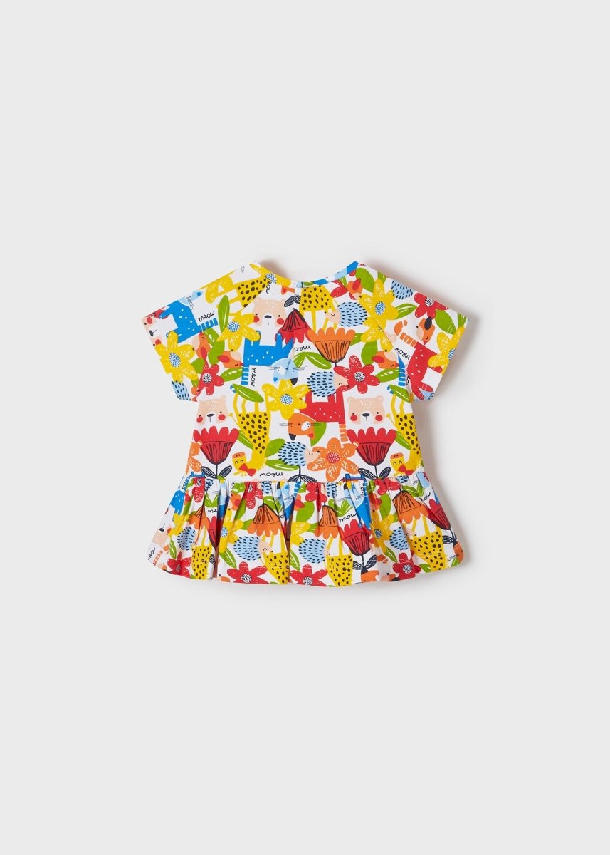 Set 2 T-Shirt neonato Mayoral arancio stampa giraffa - ErreGiModaBimbo