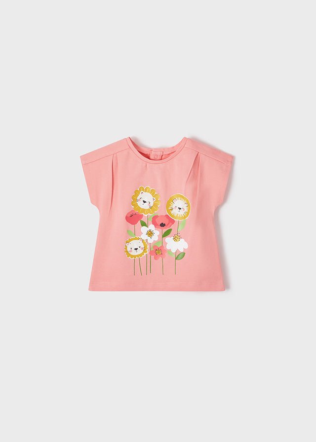 Set 2 T-Shirt neonato Mayoral rosa stampa florelae - ErreGiModaBimbo