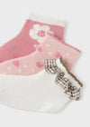 Set 3 paia calzini fresco cotone neonata Mayoral rosa - ErreGiModaBimbo