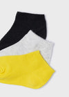 Set 3 paia calzini fresco cotone neonato Mayoral tinta unita tricolor - ErreGiModaBimbo