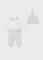 Set 3 pezzi neonati unisex colore neutro fresco cotone Mayoral Newborn - ErreGiModaBimbo