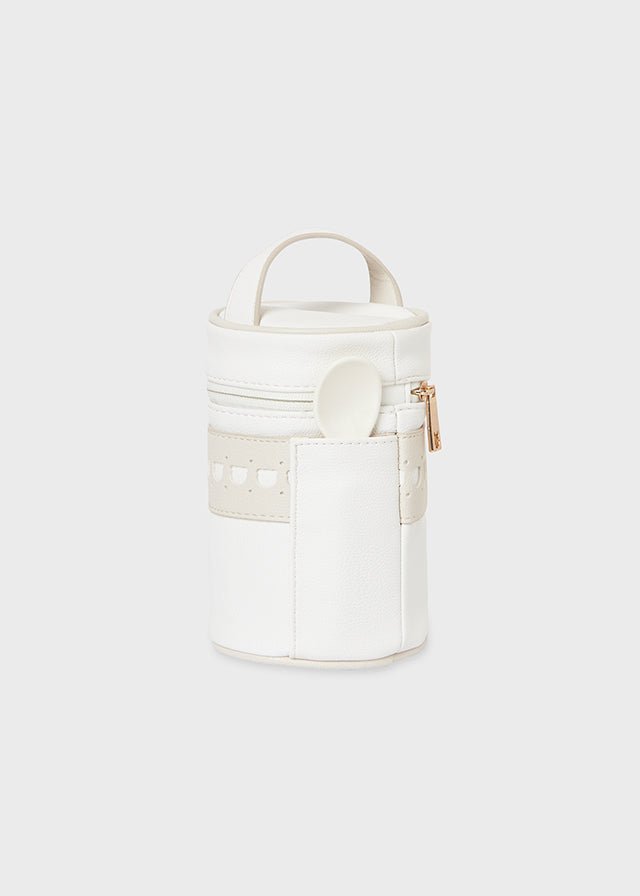 Set 3 pezzi portapappa Mayoral termos con federa in ecopelle bianco - ErreGiModaBimbo