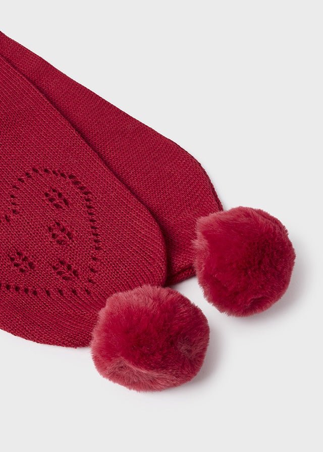 Set 3 pezzi Rosso cappello sciarpa e manopole neonata Mayoral - ErreGiModaBimbo