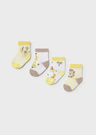 Set 4 calzini corti safari neonato Mayoral Newborn giallo Mayoral 0 Mesi 55cm