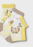 Set 4 calzini corti safari neonato Mayoral Newborn giallo Mayoral 0 Mesi 55cm