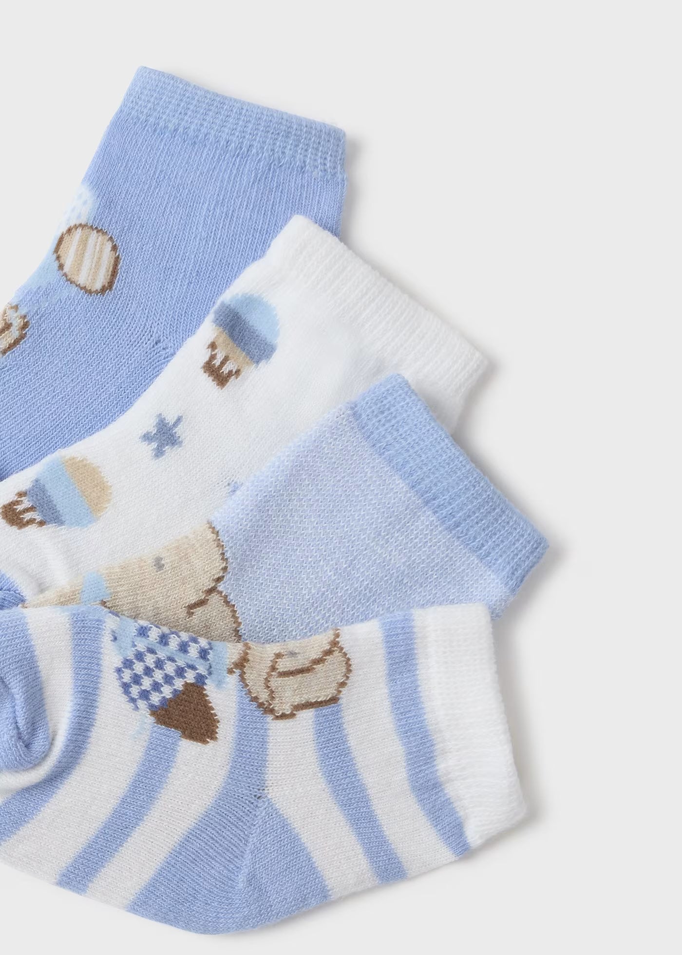 Set 4 paia calzini fresco cotone organico neonati Mayoral Newborn Azzurro Mayoral Azzurro