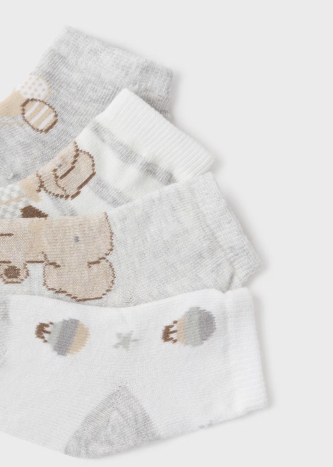 Set 4 paia calzini fresco cotone organico neonati Mayoral Newborn grigio Mayoral Grigio