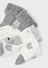 Set 4 paia calzini neonatI Mayoral in spugna di cotone grigio - ErreGiModaBimbo