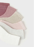 Set 6 calzini caldo cotone neonati Mayoral Newborn costine rosa Mayoral Rosa