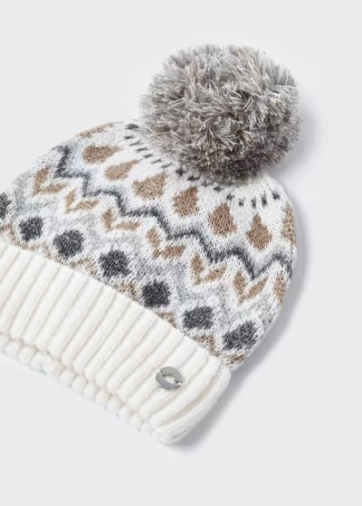 Set cappello e sciarpa jacquard bambina mayoral grigio - ErreGiModaBimbo