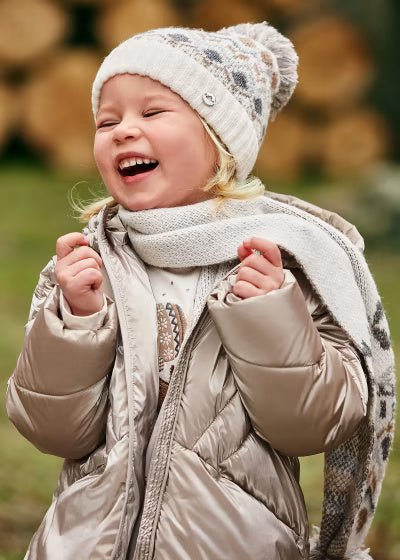Set cappello e sciarpa jacquard bambina mayoral grigio - ErreGiModaBimbo