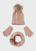 Set cappello, sciarpa e guanti bambina mayoral rosa - ErreGiModaBimbo