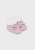 Stivaletto tricot pellicciotto neonata Mayoral Newborn lilla - ErreGiModaBimbo