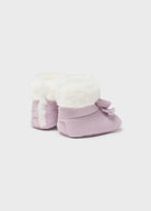 Stivaletto tricot pellicciotto neonata Mayoral Newborn lilla - ErreGiModaBimbo