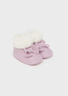 Stivaletto tricot pellicciotto neonata Mayoral Newborn lilla