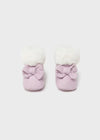 Stivaletto tricot pellicciotto neonata Mayoral Newborn lilla