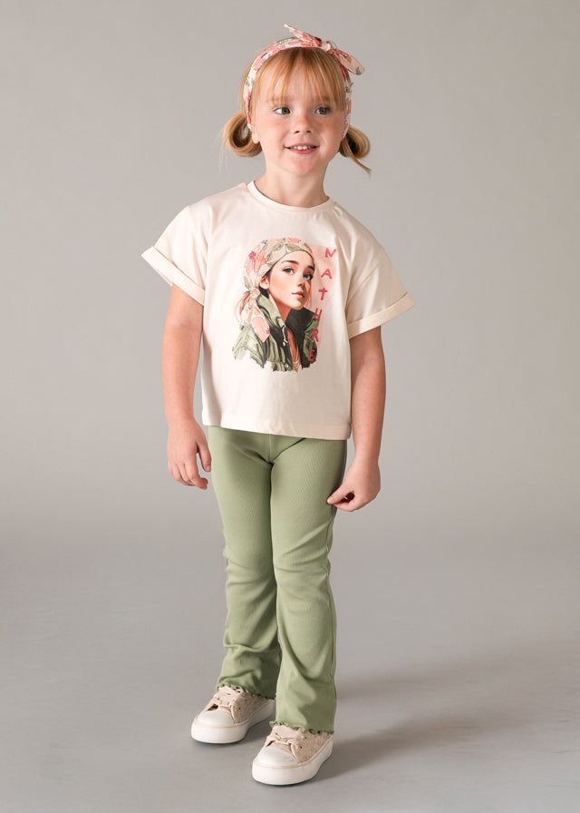T-shirt bambina Mayoral con Stampa 'Nature' e Fascia Mayoral 2 Anni 92cm