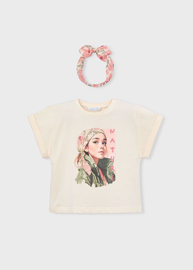 T-shirt bambina Mayoral con Stampa 'Nature' e Fascia Mayoral 2 Anni 92cm