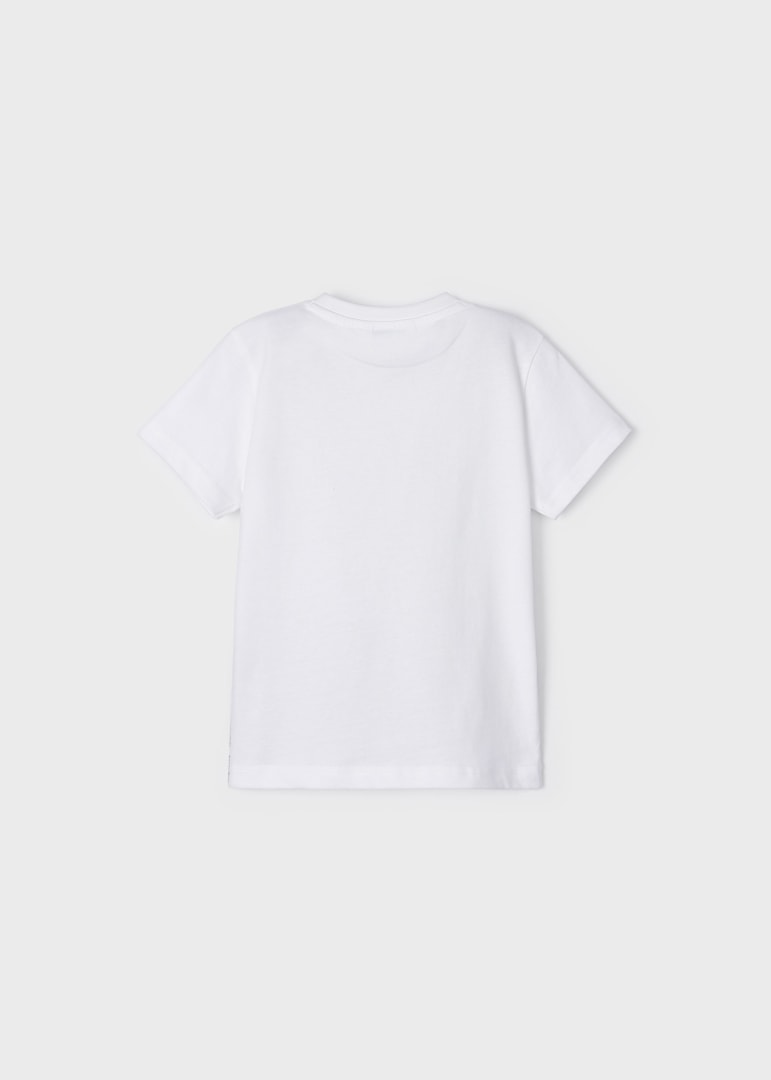 T-shirt bambino Mayoral cotone sotenibile "Wild" bianco - ErreGiModaBimbo