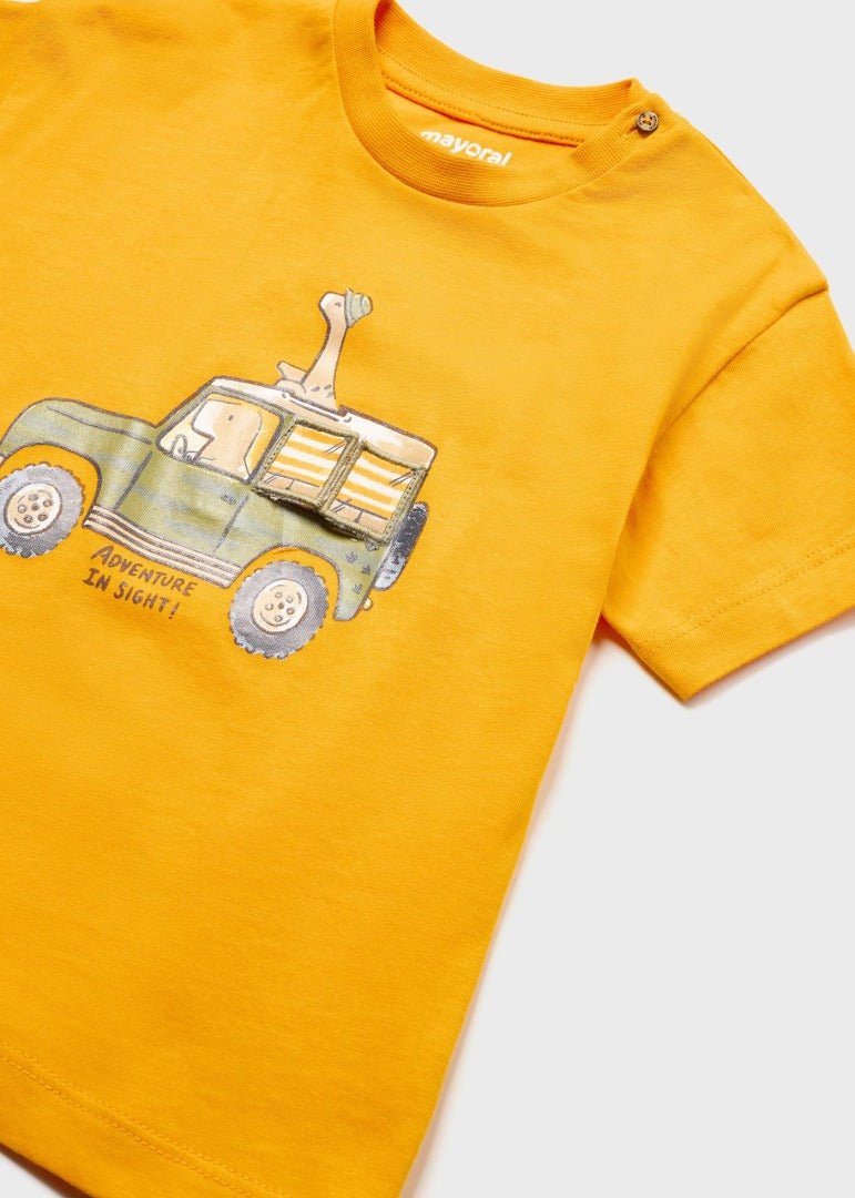 T-shirt interattiva skater fit neonato Mayoral Ambra "Adventure" - ErreGiModaBimbo