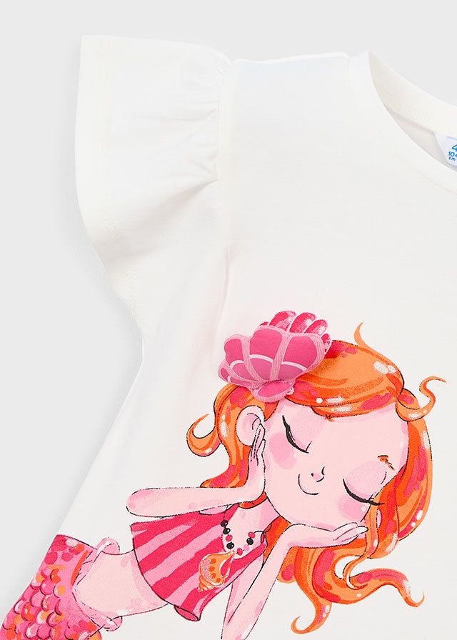 T-shirt bambina con stampa sirena - Mayoral Mayoral 2 Anni 92cm
