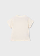T-shirt Bambina Panna con Grafica City Girl Mayoral 2 Anni 92cm