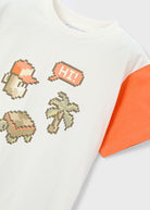 T-shirt Mayoral Bambino con Grafica Pixel Art Mayoral 2 Anni 92cm