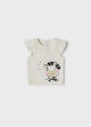 T-shirt neonata Mayoral bianca stampa zebra - ErreGiModaBimbo