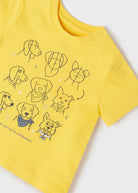T-Shirt neonato Mayoral gialla cani artisti - ErreGiModaBimbo