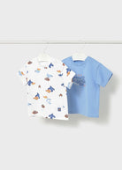 T-shirt neonato pesci pixel Mayoral in Azzurro e Bianco Mayoral 6 Mesi 68cm