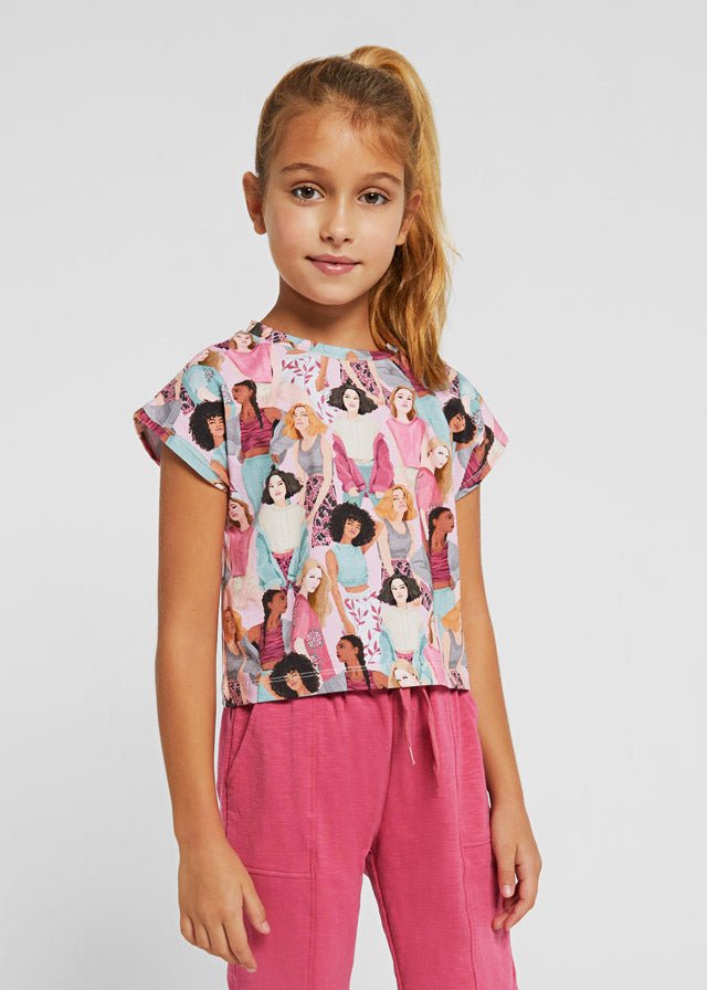 T-Shirt ragazza Mayoral stampata - ErreGiModaBimbo