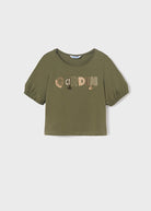 T-Shirt ragazza Mayoral verde "GARDEN" - ErreGiModaBimbo