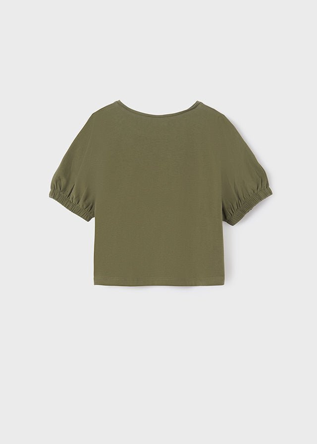 T-Shirt ragazza Mayoral verde "GARDEN" - ErreGiModaBimbo