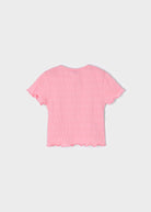 T-Shirt rosa arricciata bambina Mayoral - ErreGiModaBimbo